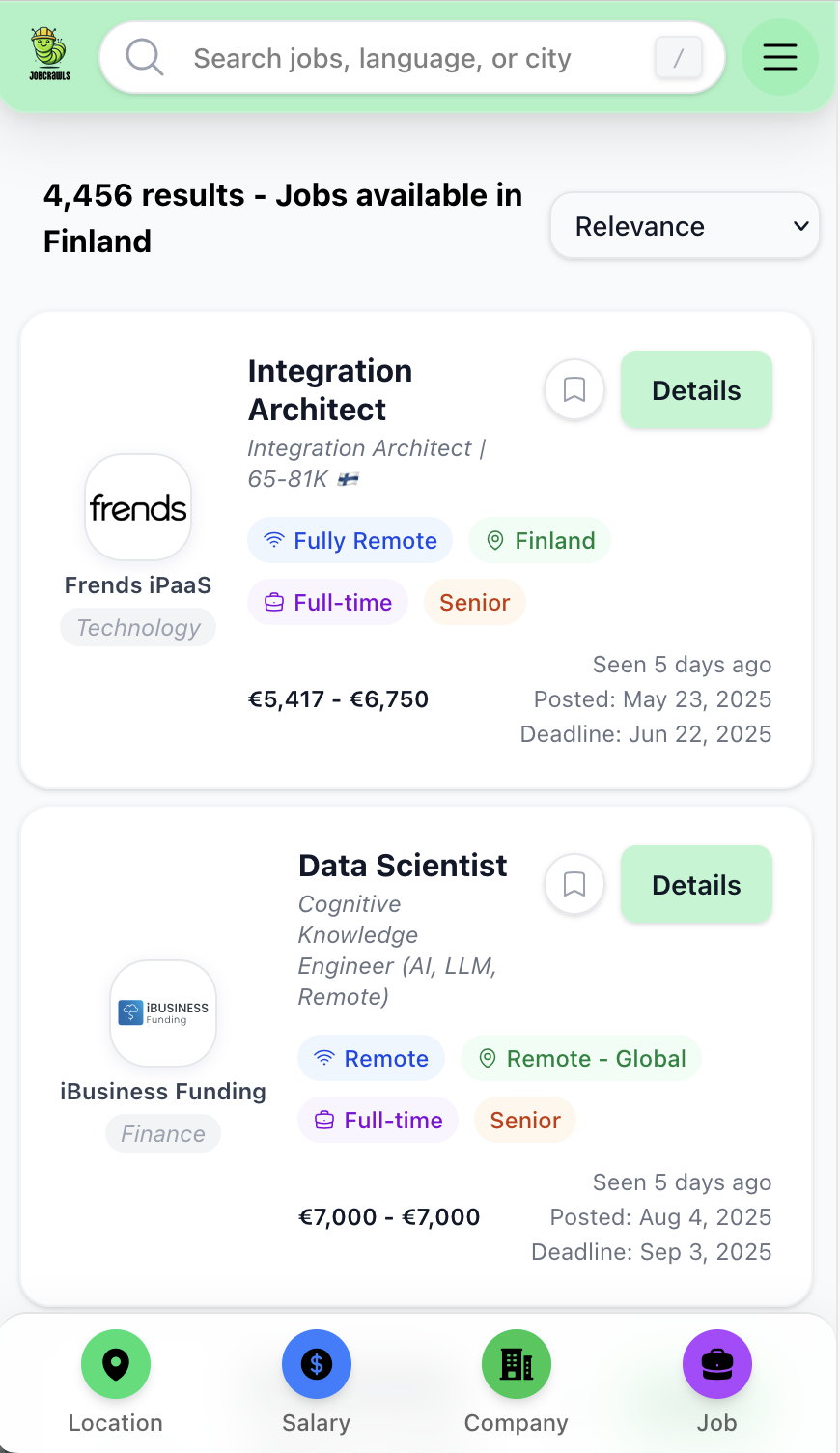 JobCrawls screenshot
